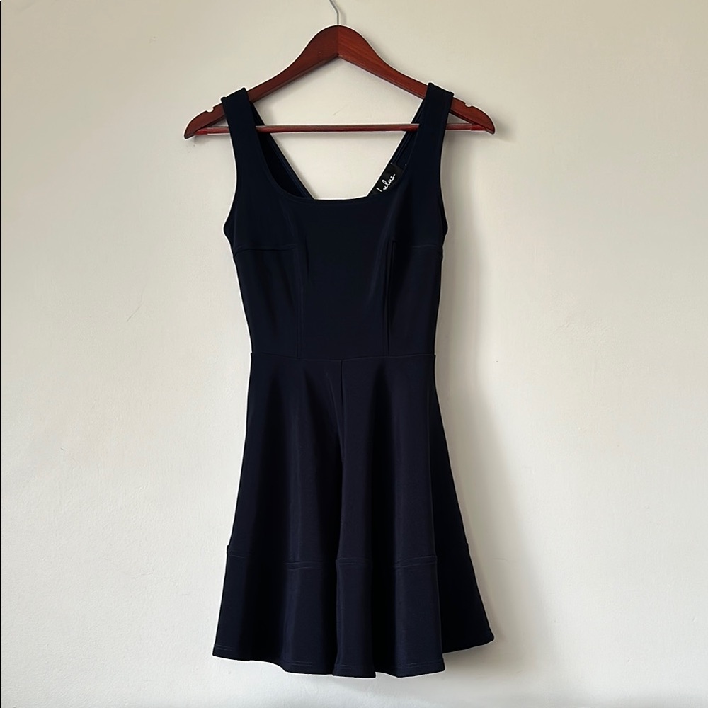 Lulus Elegant Dark Blue Sleeveless Dress Size XS